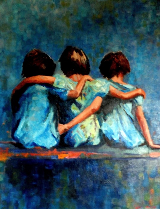 Caren Thompson | Girls in Blue | McAtamney Gallery | Geraldine NZ